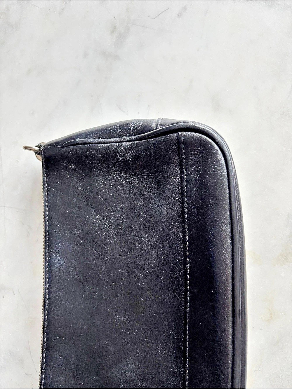 COACH Vintage Hamptons Y2K Black Leather Mini Demi Bag #7785 - Picture 11 of 13